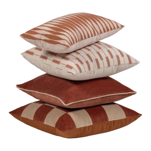 Zena kussens roze/roestbruin - set van 4