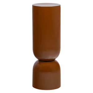 Toval plantenstandaard/pot hoog metaal hoogglans honinggeel