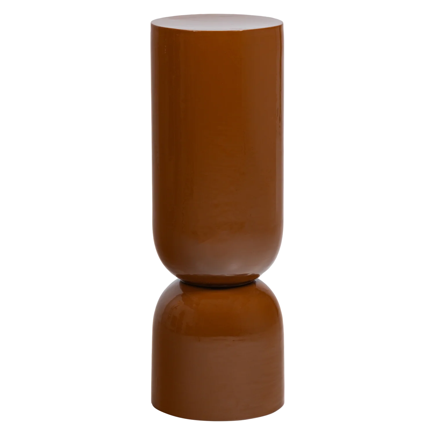 Toval plantenstandaard/pot hoog metaal hoogglans honinggeel - Afbeelding 2