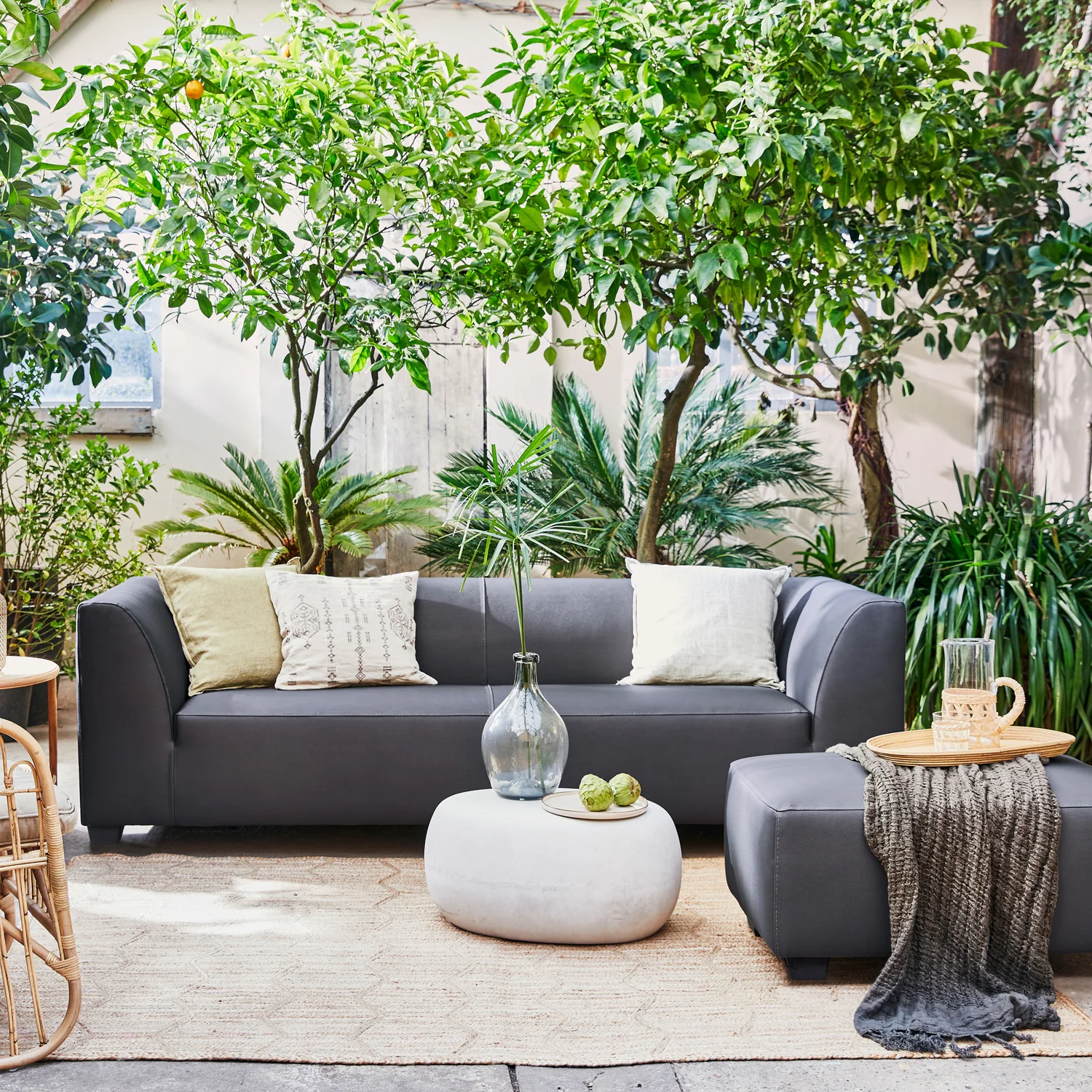 Hollandia tuinhocker outdoor carbon grijs - Afbeelding 4