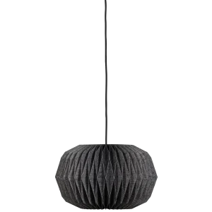 Globe hanglamp papier naturel/zwart