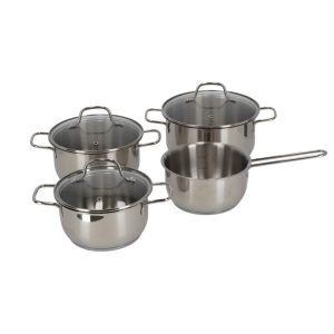 Daily Home Pannenset 7-delig RVS/Glas